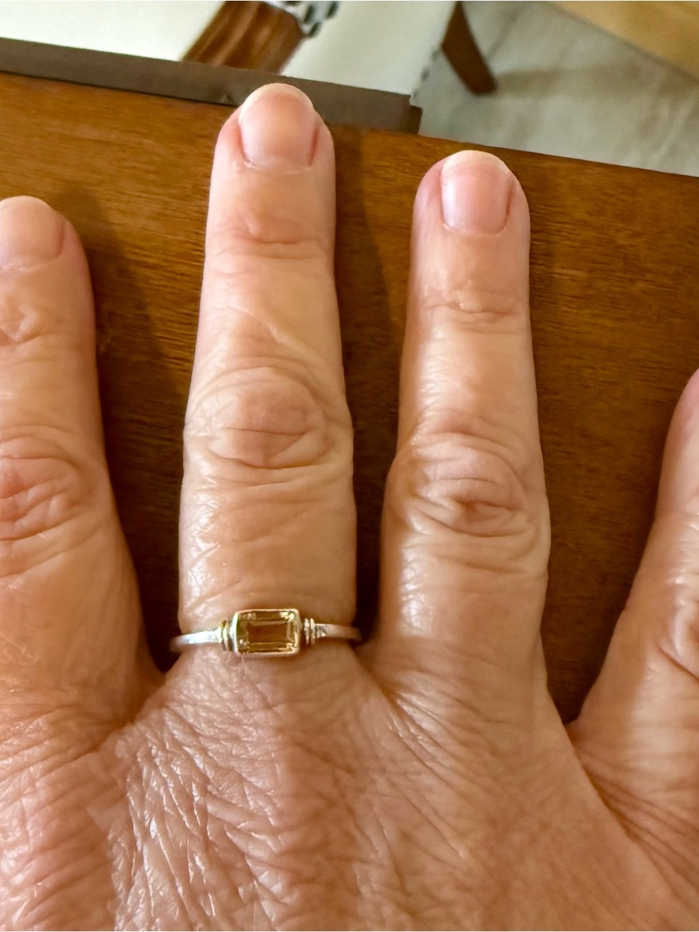 Sundance Sterling Ring, Citrine, Sz. 8